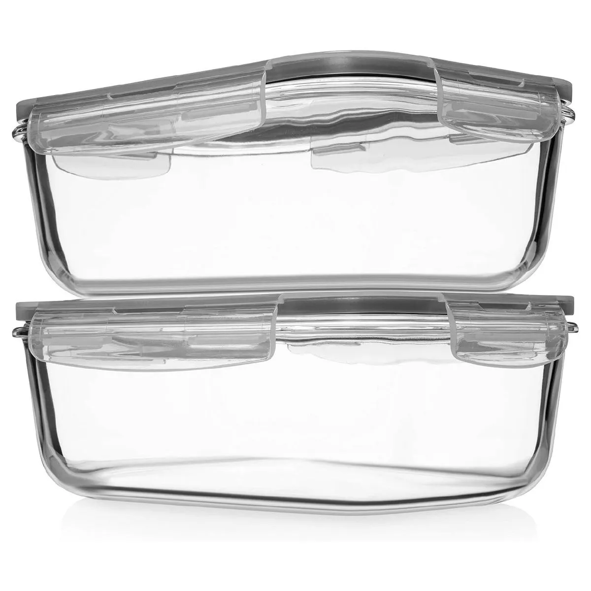 Large Glass Food Storage Containers with Locking Lids BPA-Free Leakproof