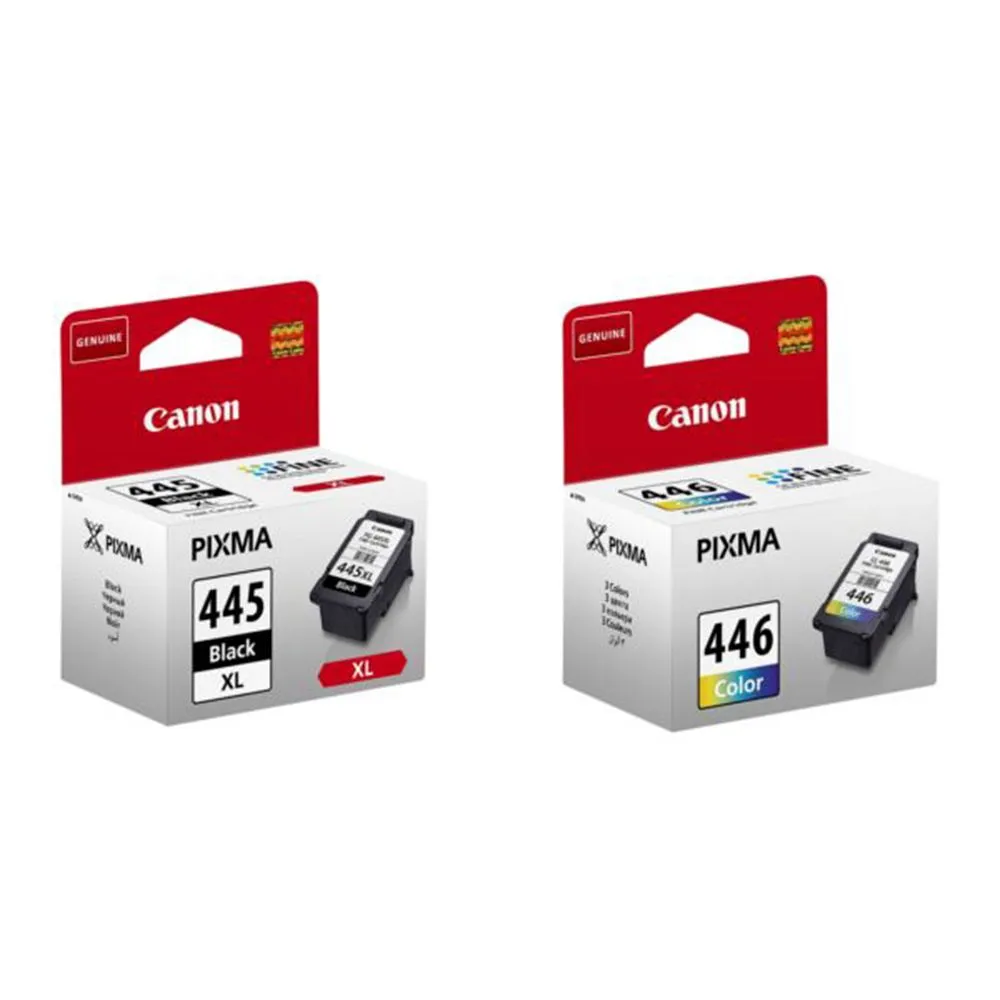 Canon PG-445XL Black & CL-446 Color Ink Cartridges - OEM for Pixma