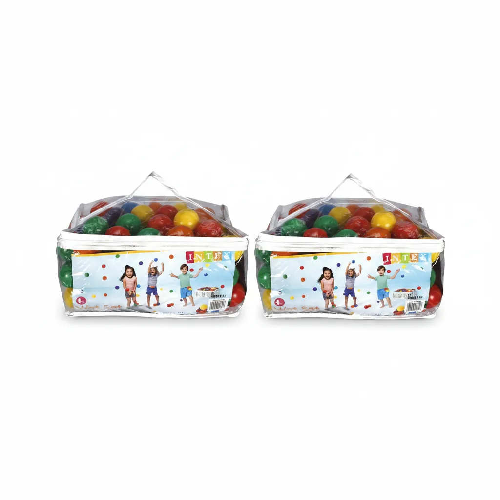 Intex Colourful Plastic Ball Pit Balls - 100 Piece - 2 Pack