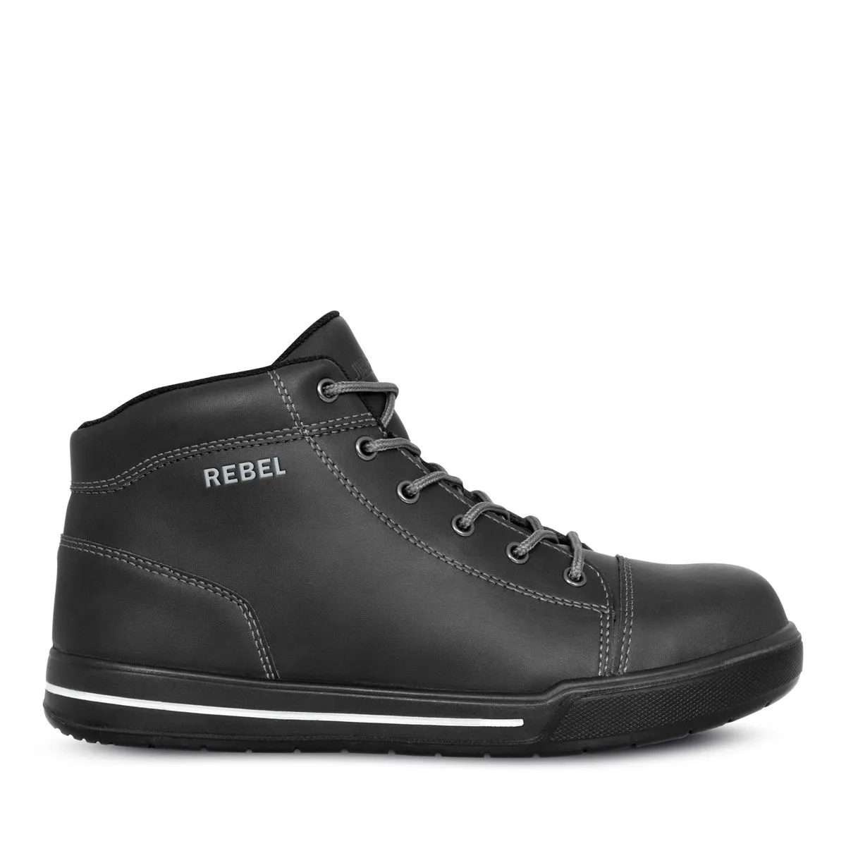 Rebel Black Hi-Top Safety Boots