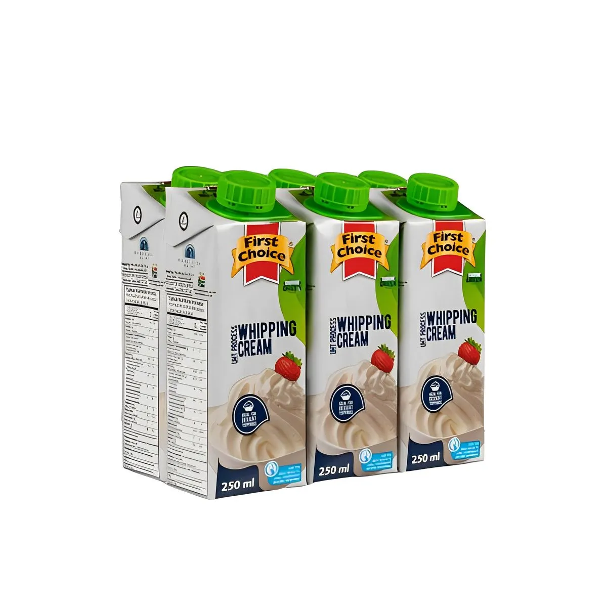 First Choice Whipping Cream - Long Life - 6 x 250ml