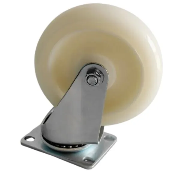 5 Inch White Nylon Swivel Caster Wheel | Heavy Duty Trolley Wheel