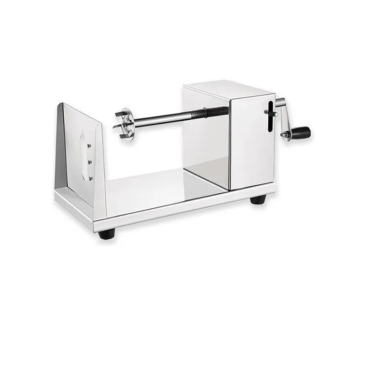 Stainless steel manual potato maker, blades included.