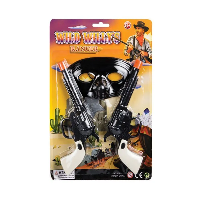 Wild West Ranger - Children's Dress Up - Silver & Black - 3 Piece - 5 Pack