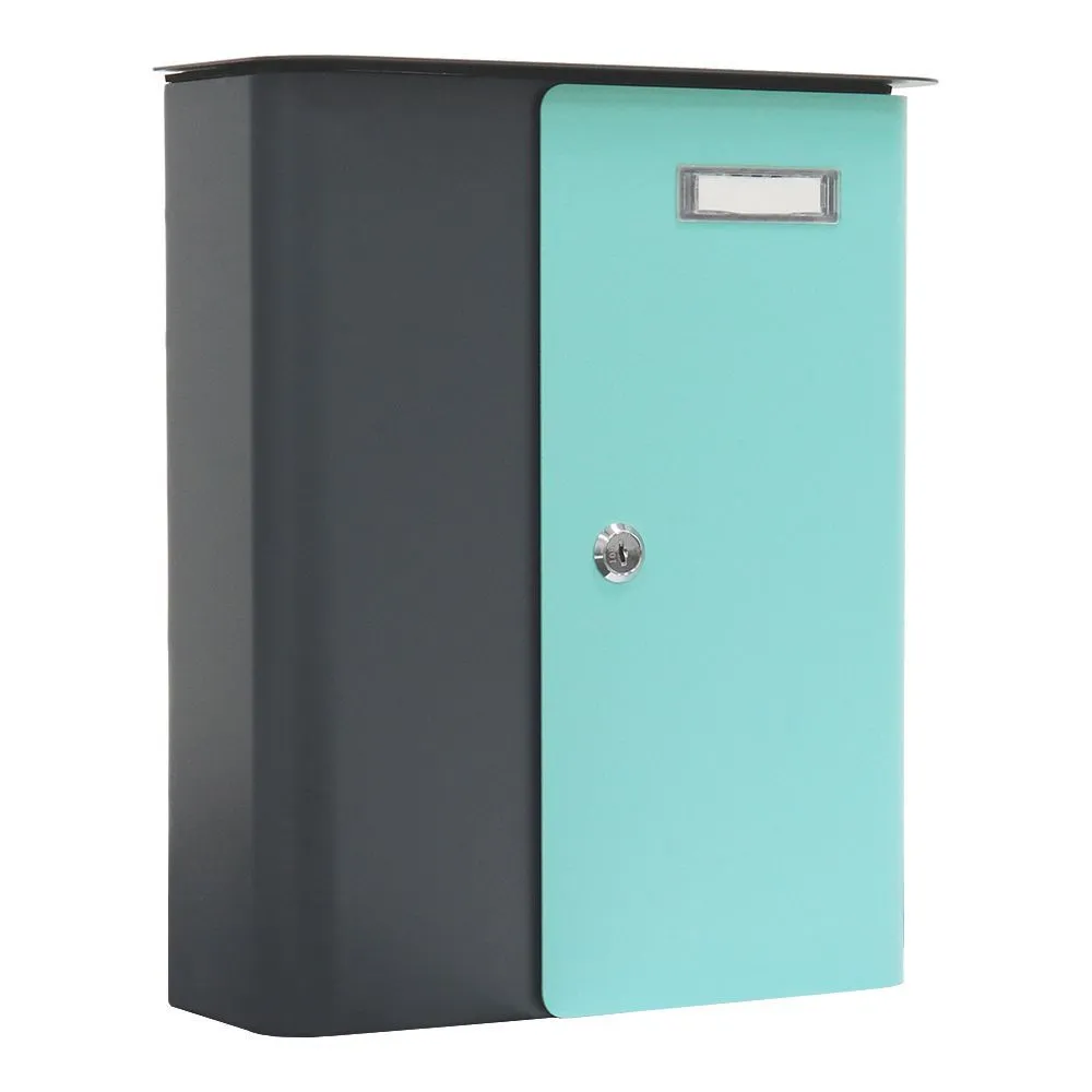 Rottner Mailbox Splashy Cylinder Lock -  Anthracite Turquoise