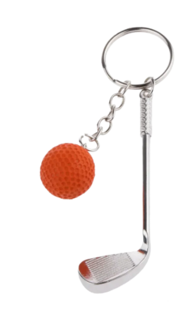 Mini Golf Keychain Key Ring Clubs & Ball