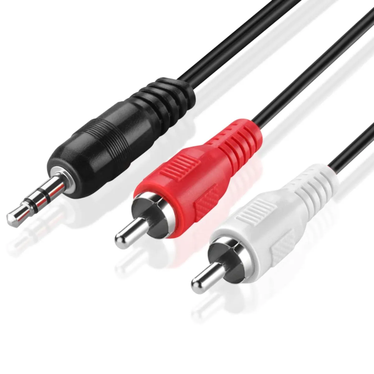 SlingTech 3.5mm Aux Male To 2 RCA Male Cable- 3m