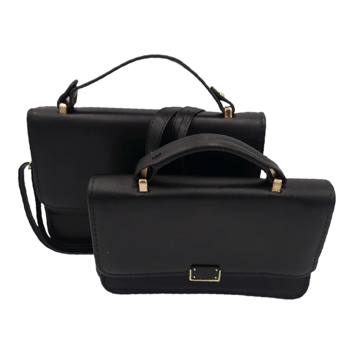 Crossbody Fashion Small Shoulder Handbags for Women Ladies Top-Handle Bags - Black