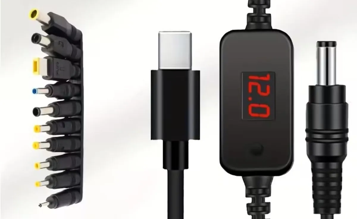 HB Type-C to DC Adjustable Voltage Power Cable
