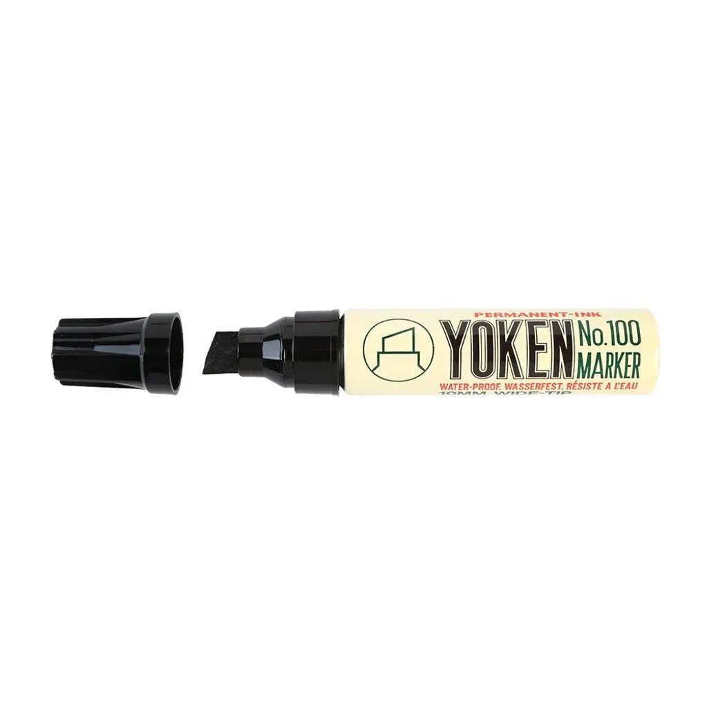 Yoken Permanent Marker Broad Chisel Point No100 - Black