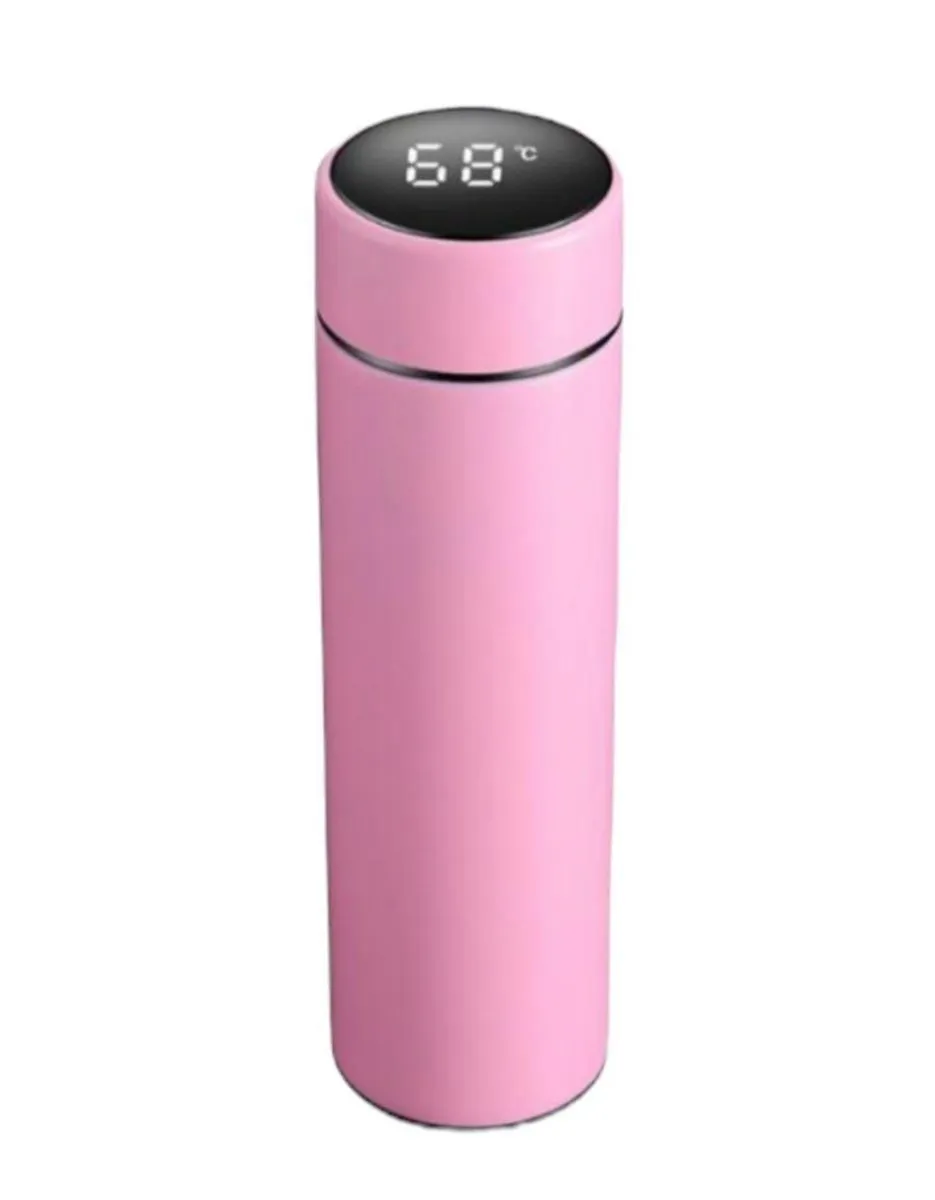 Smart Flask Cup With LED Temperature Display - Pink