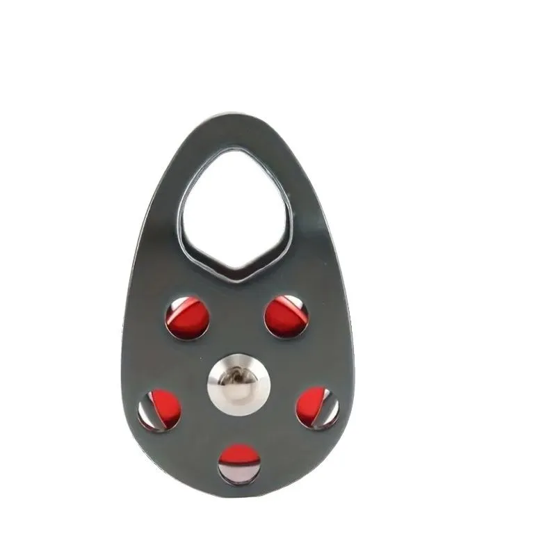 Gray-Red Fixed Roller Axle Pulley-Climbing Rescue Outdoor Rigging Equipment