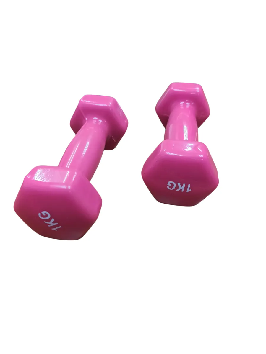 1kg Dumbbells - Set of 2 - Pink