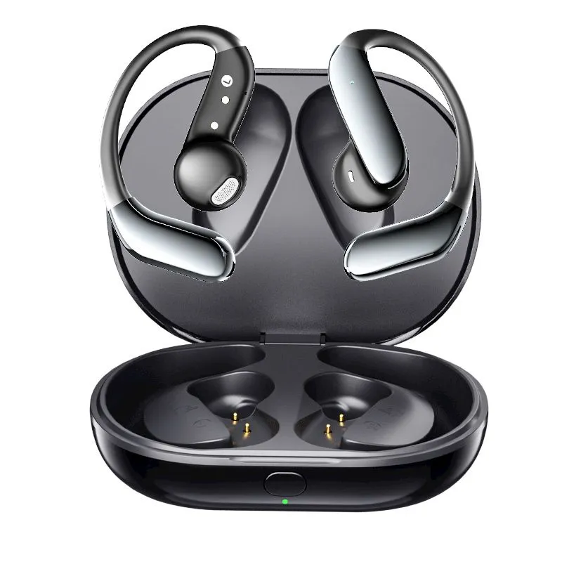 AI Translation Bluetooth 5.4 Ear Hook Headphones Wireless Earphones Stereo - Black