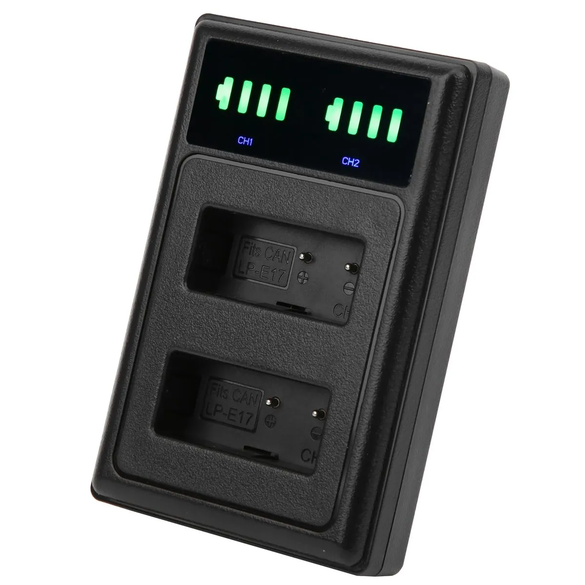 Dual LP-E17 Charger with Micro/Type-C & LCD