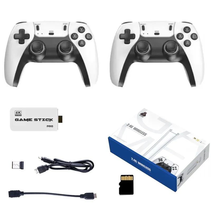 Wireless TV Game Stick Console With 2 Controllers Plug Play+128 GB SD Card