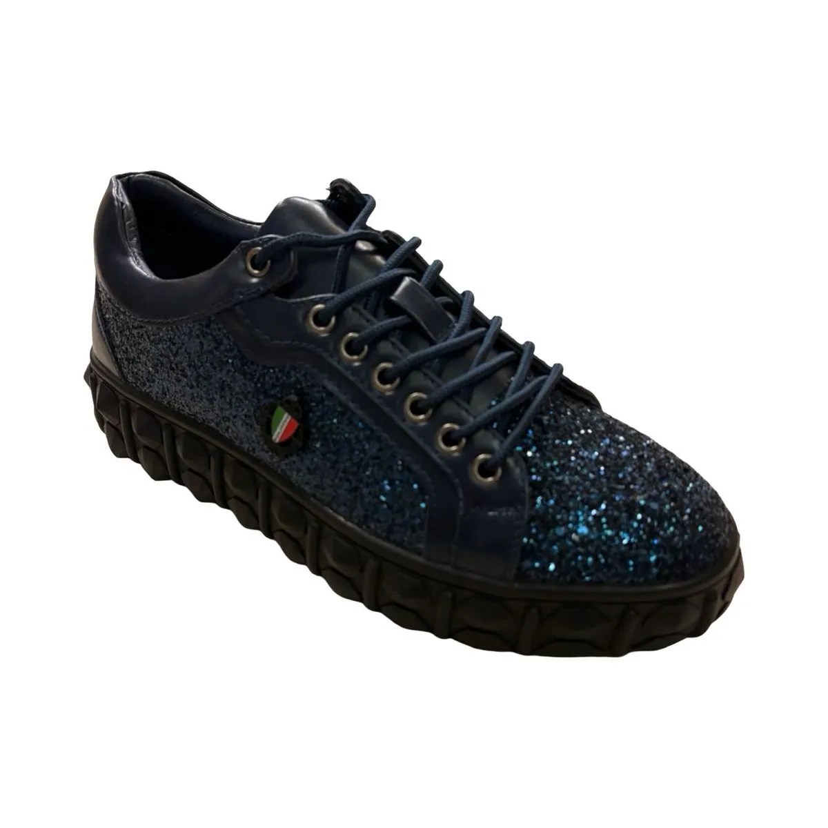 Men's Rhinestone Fashion Sneakers - Premium Designer Lace-Up