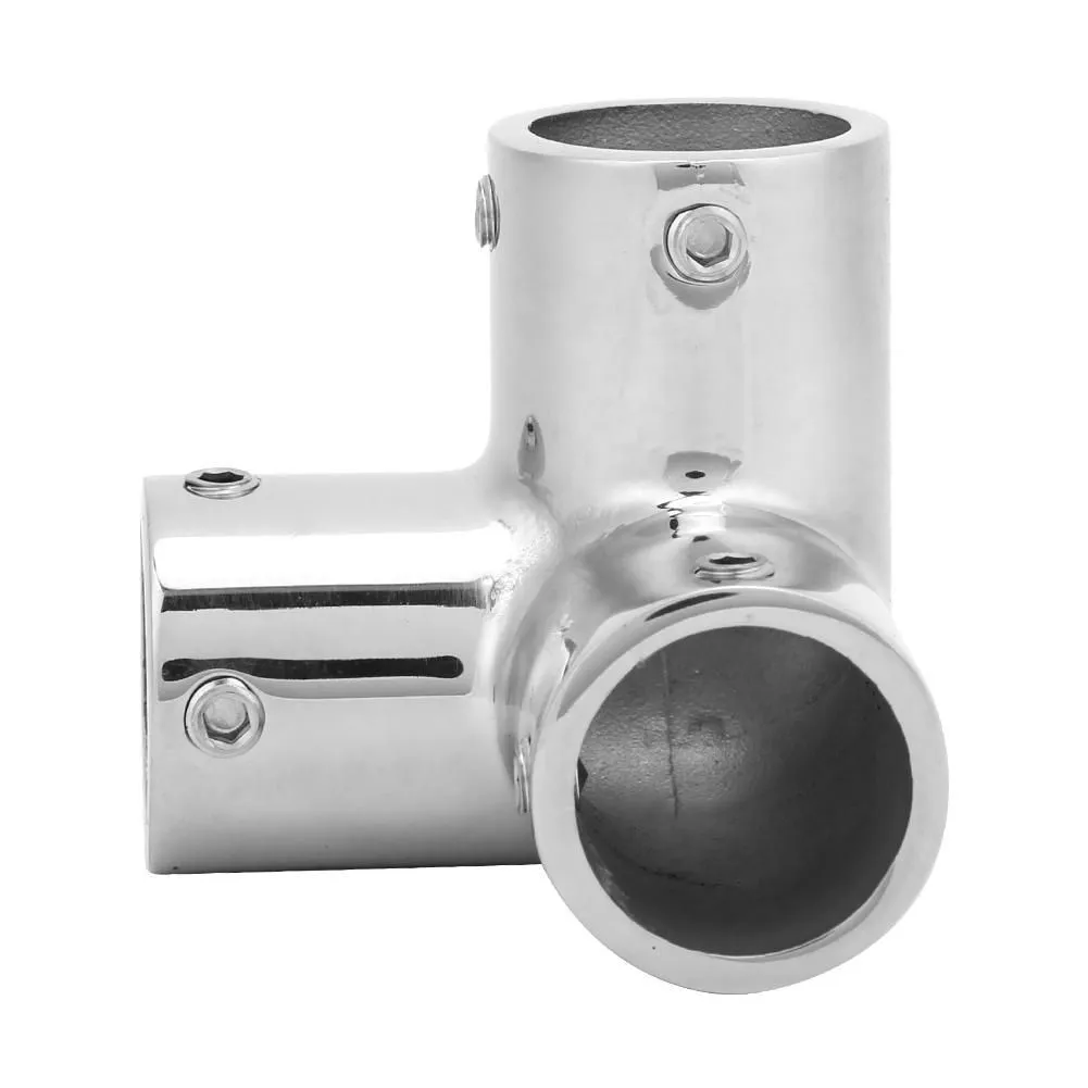 3-Way 316 Stainless Steel Corner Elbow, 22mm Pipe Fitting