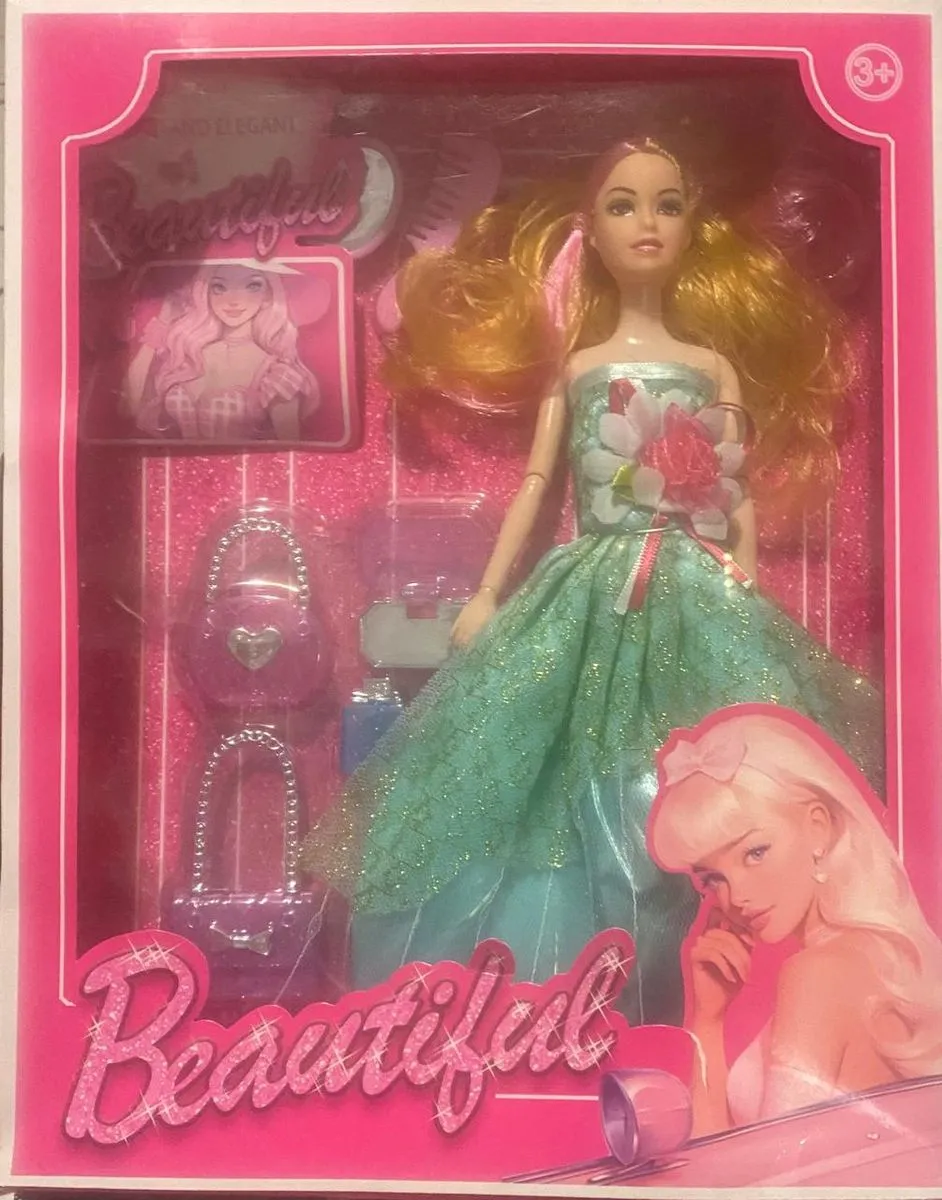 Beautiful and Elegant Doll With Accessories - Green