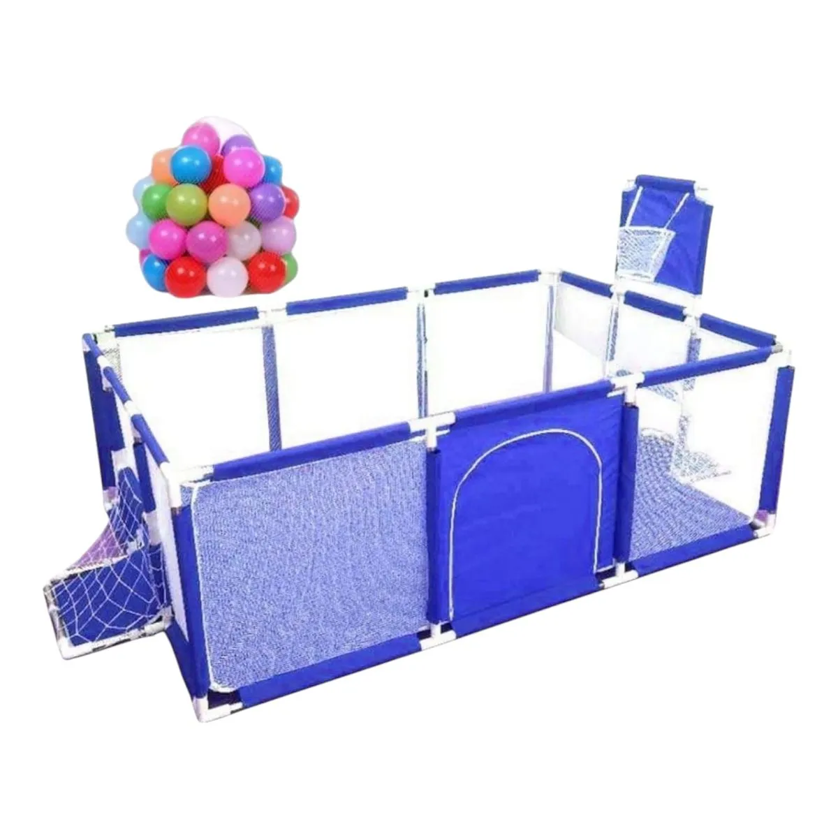Baby Playpen Safety Barriers with Playing Balls - Blue