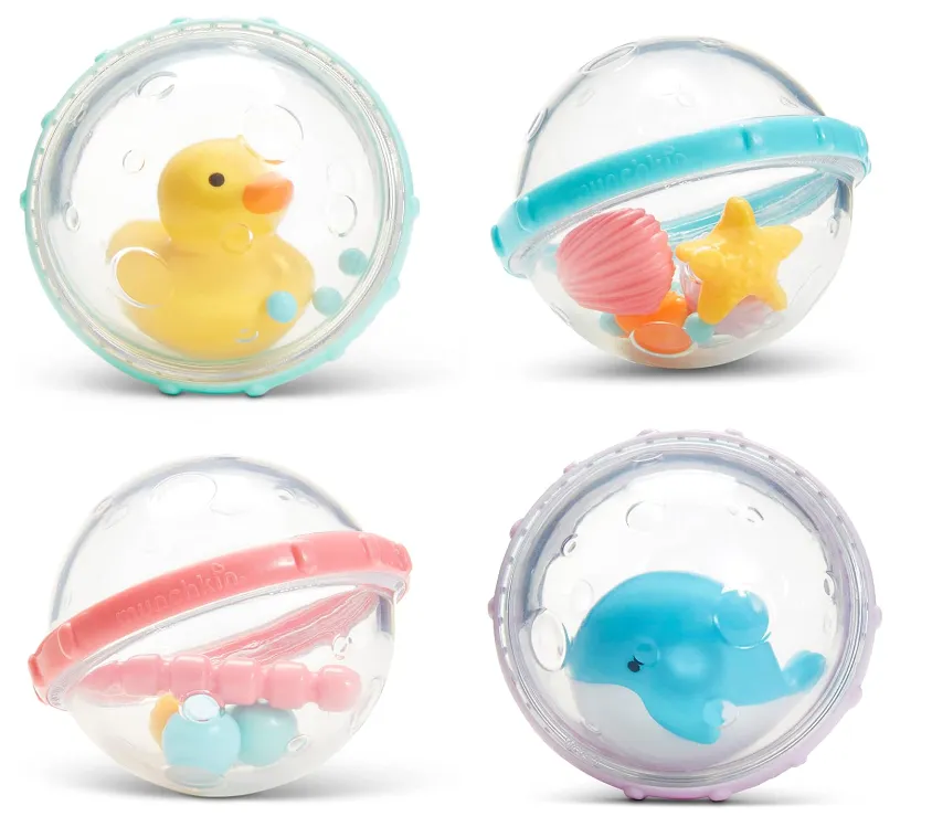 Float and Play Bubbles Baby and Toddler Bath Toy, 4 Count