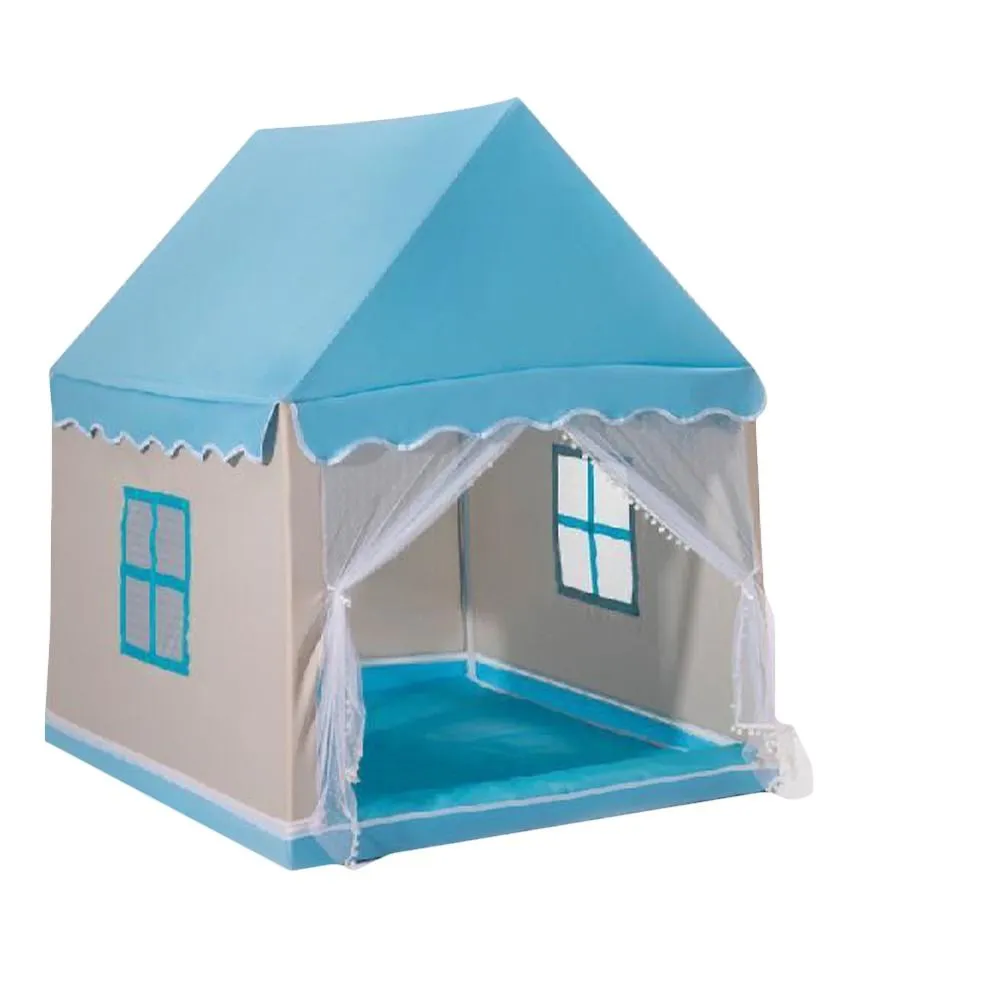Kids Fun Indoor Outdoor Large Space Tent Playhouse - Blue