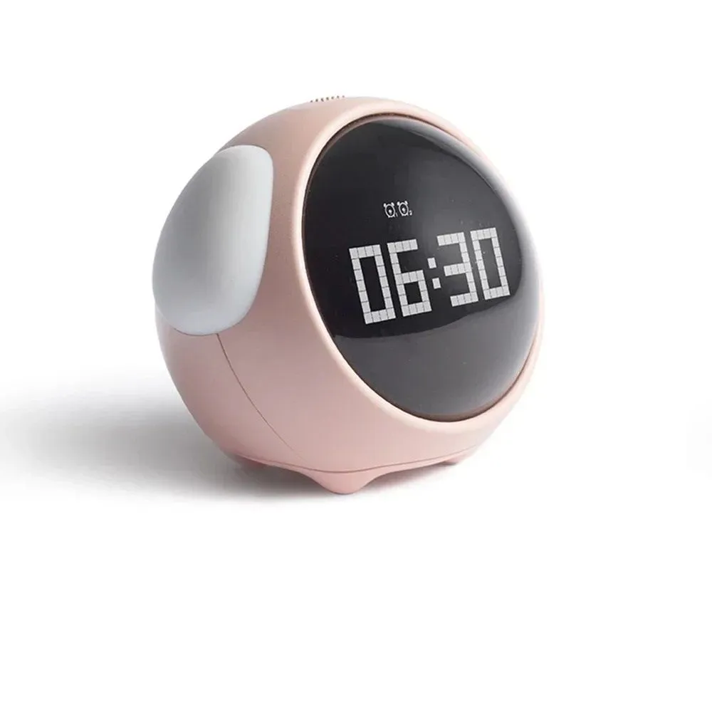 Mijia Cute Expression Alarm Clock Snooze Child Kids Digital Alarm Clocks - Pink