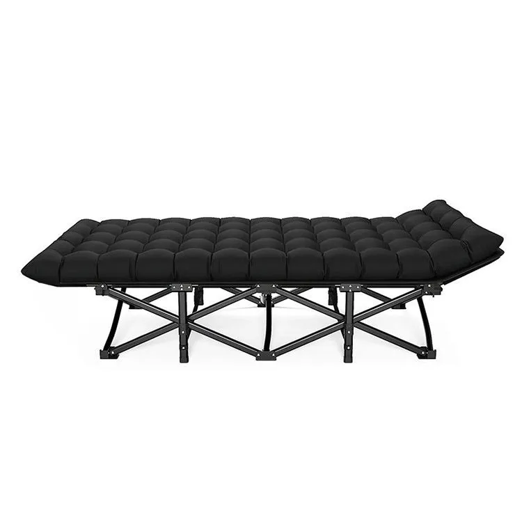 Outdoor Portable Camping Folding Bed, Suitable for Outdoor Camping - Black