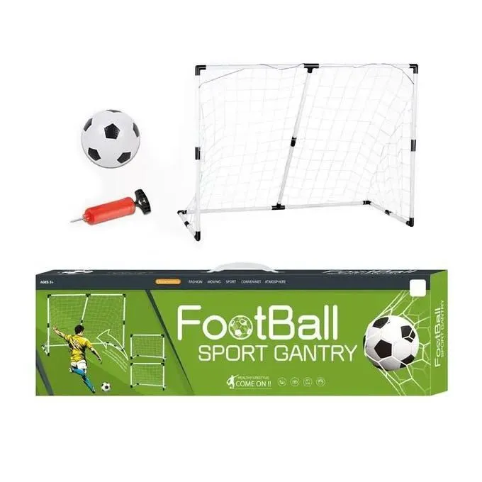 Portable Foldable Kids Football Training Soccer Goal Set