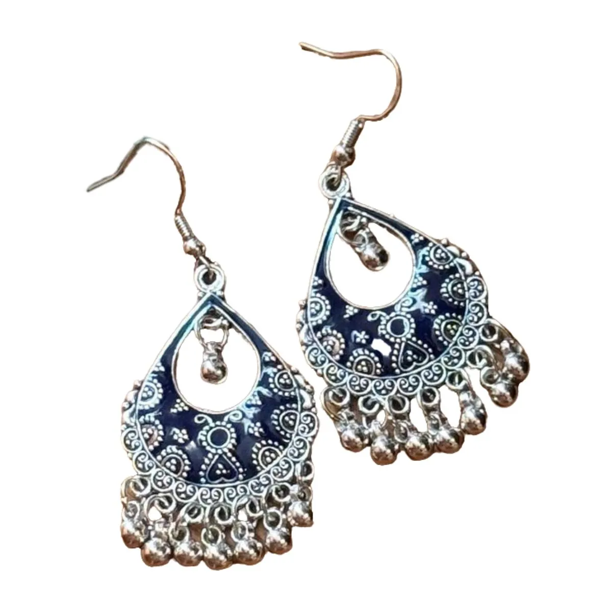 Women's Retro Ethnic Style Geometric Drop Round Earrings