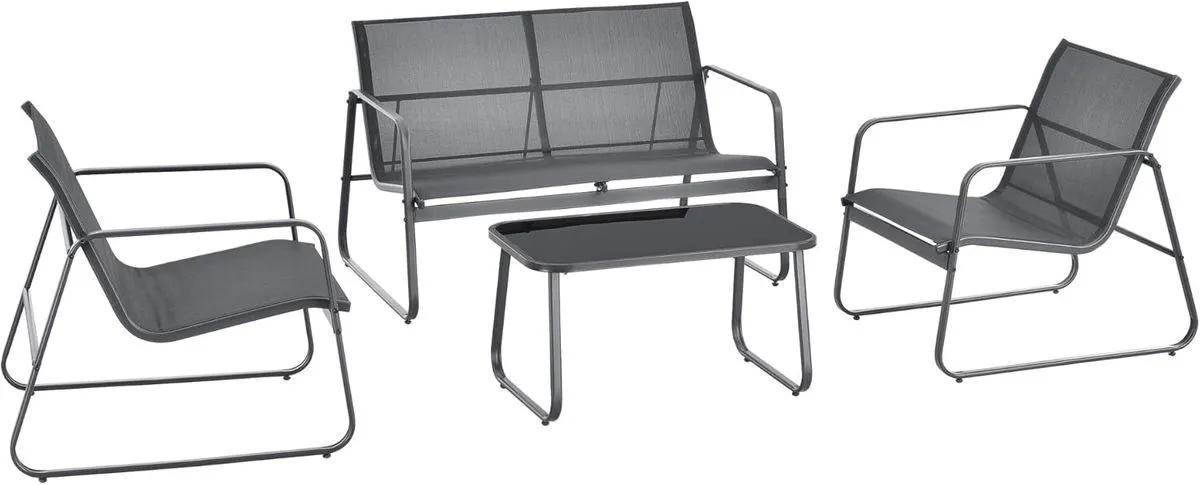 Patio Dining Furniture Set Outdoor Table and Chairs Set for Garden Lawn
