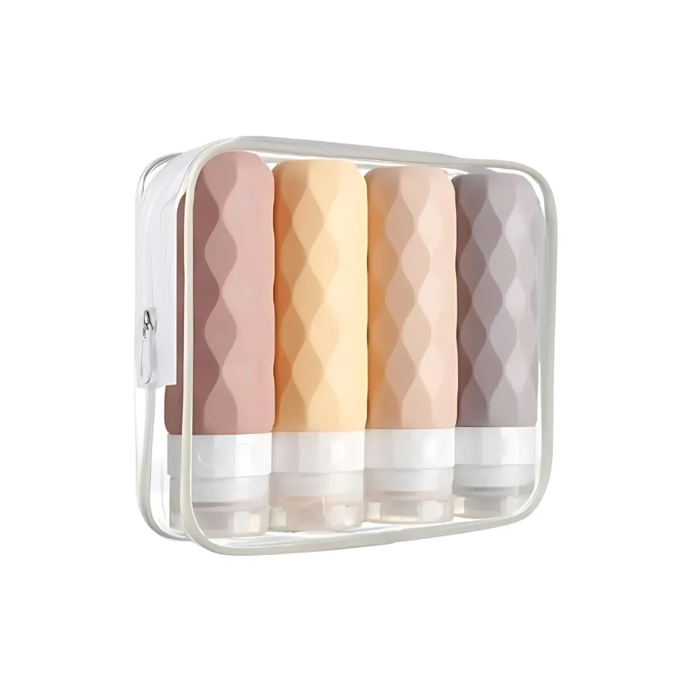 Travel Bottles Set With Leak-Proof Toiletry Containers - Forest Brown