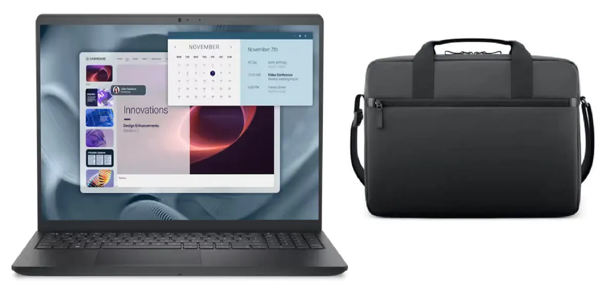 Dell Pro 15 Essential Core 3 16GB RAM/2TB SSD Work Laptop + CS Briefcase