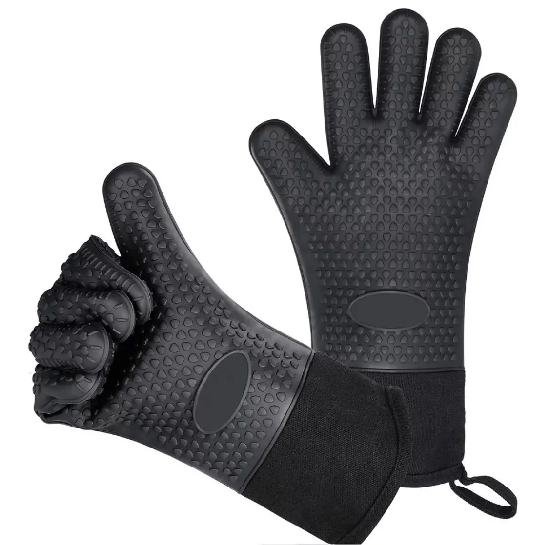 Silicone Braai Gloves - Black