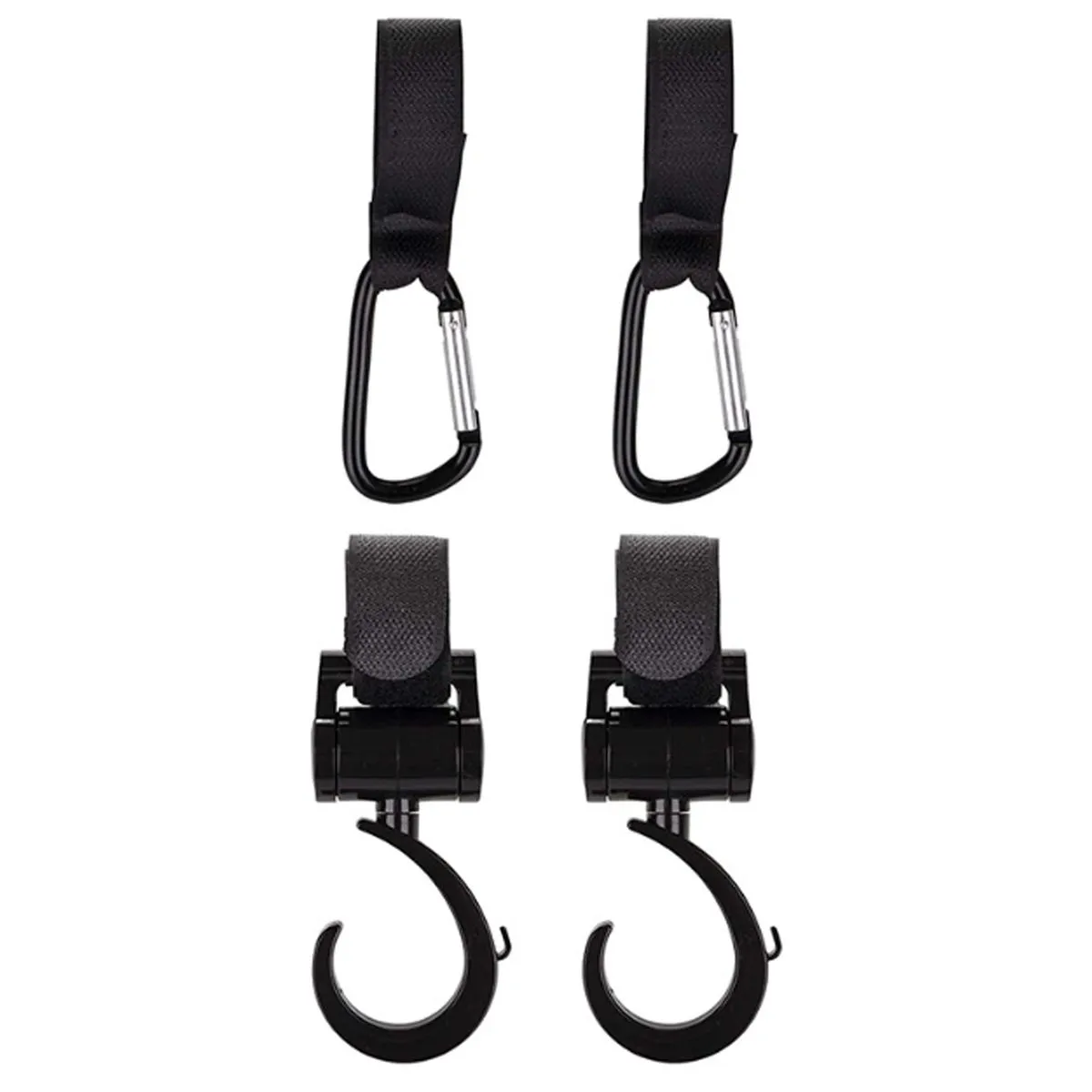 4 Pack Baby Stroller Hooks Clips Multifunctional Universal Hook for Hanging