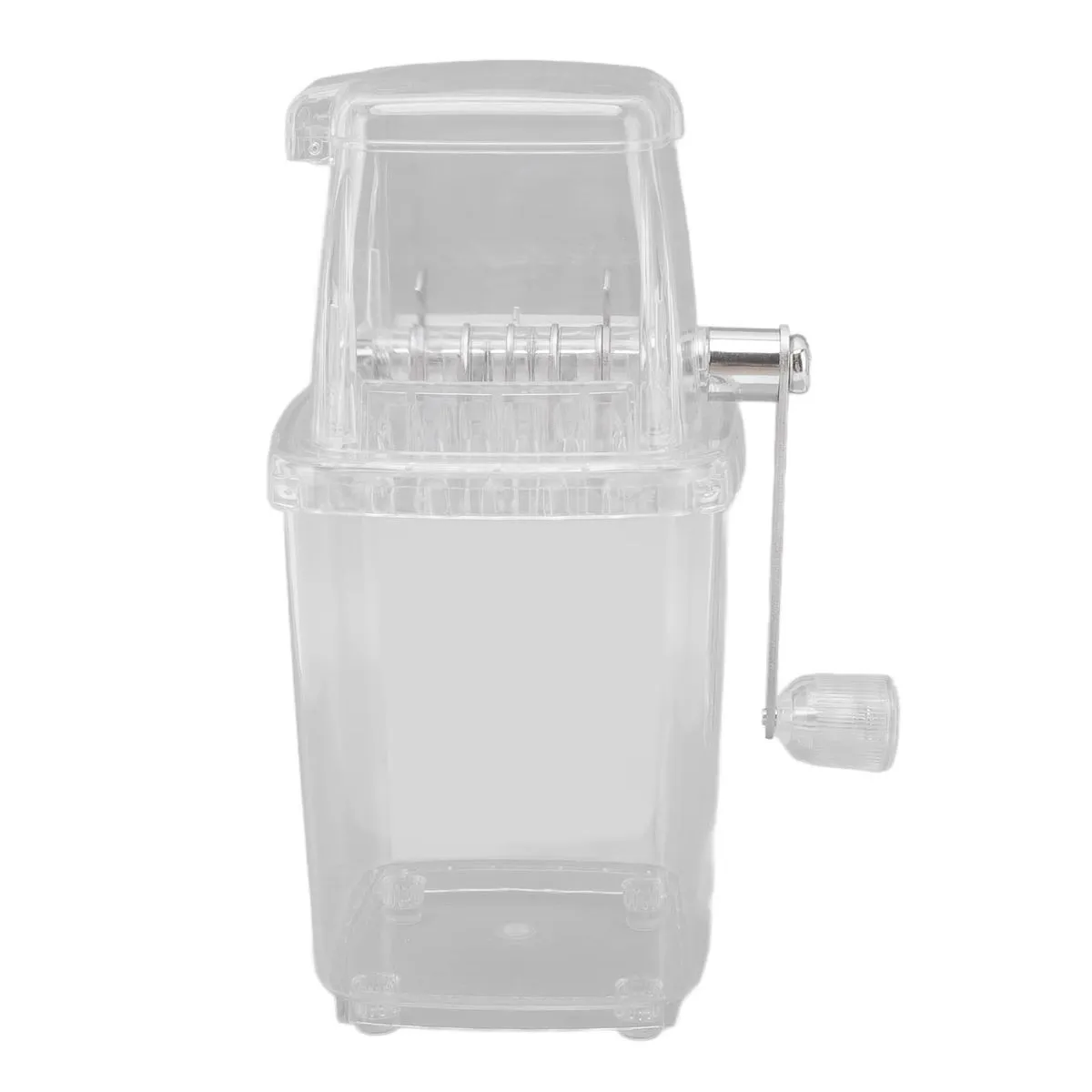 Portable Ice Smashing Machine Slushy Hand-Crank Crusher Machine - Transparent