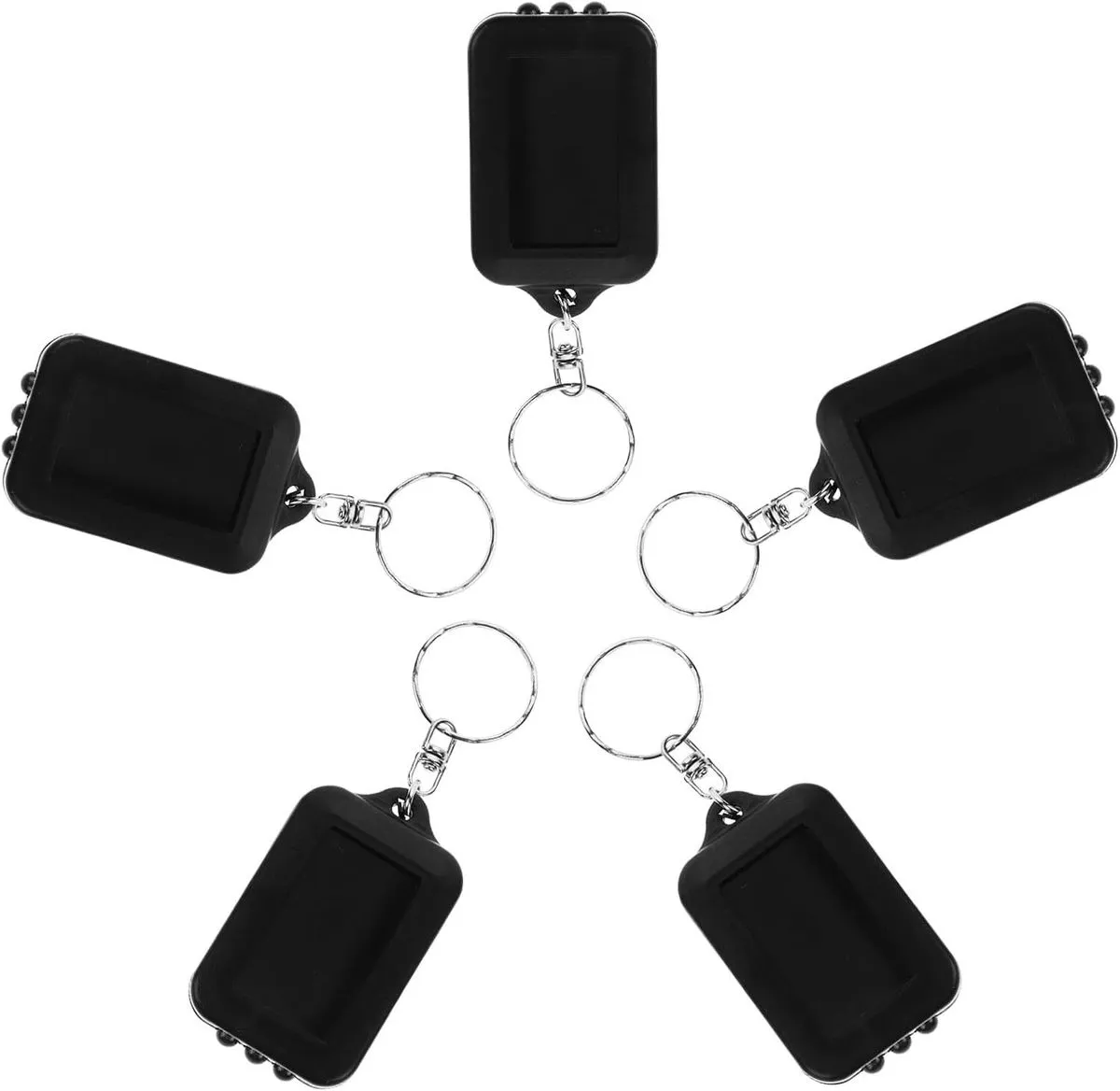 5Pieces Mini LED Keychain Flashlight with Solar Charging Portable Handheld