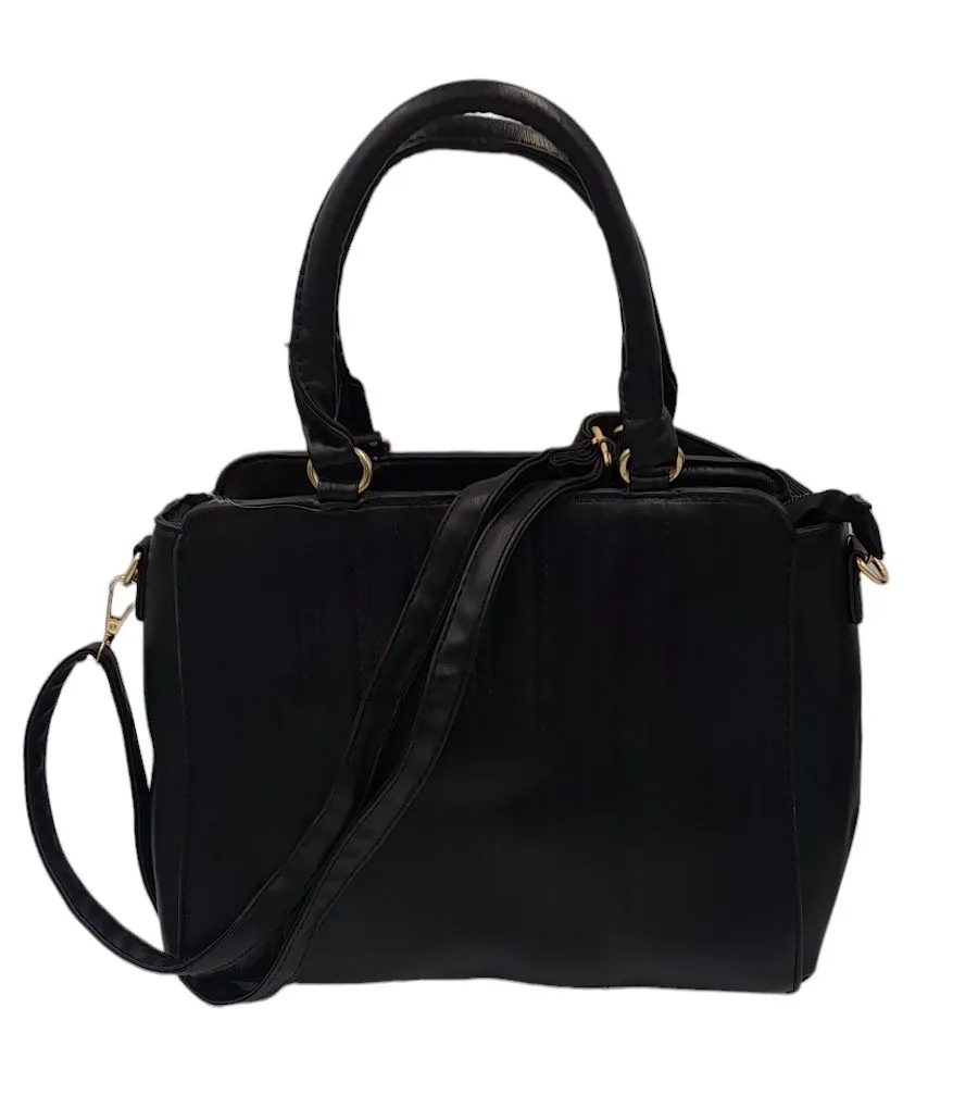 Handbags with Straps for Women Tote Bags Everyday Classic Shoulder Handbags - Black