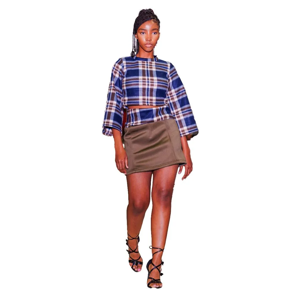 Ndu's Women's blue Two-Piece Co-Ord Set