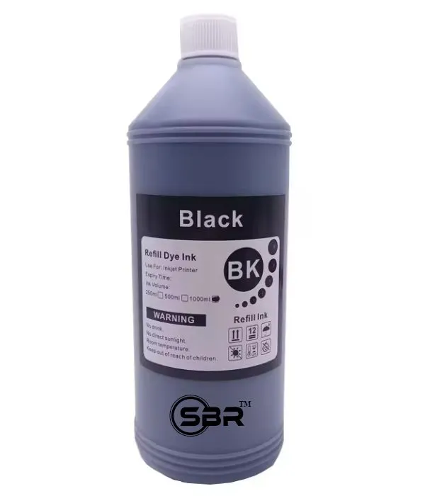 SBR Universal Dye Refill ink - 1 Litre - Black
