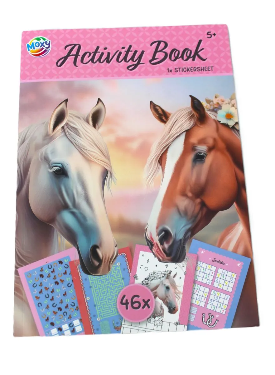Moxy Horse Themed Activity Book A4 Incl Stickers