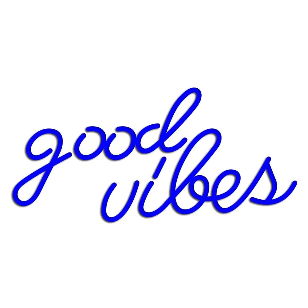 Neon Sign Good Vibes, Dimmable LED USB Powerd Neon Light for Wall Decor