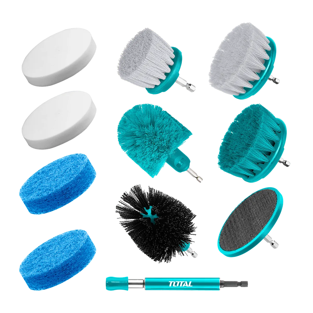 TOTAL Cleaning Brush Set - 11Pcs