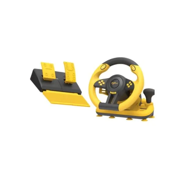 PXN V3 Pro Steering With Pedals Compatible with NS/PC/PS4/XONE/X-SERIES X&S - Yellow
