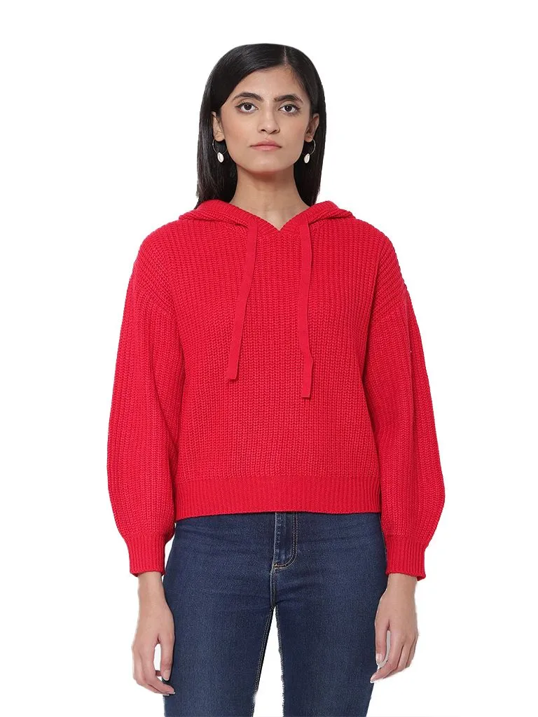 Brave Soul Knitted Sweatshirt with Hood