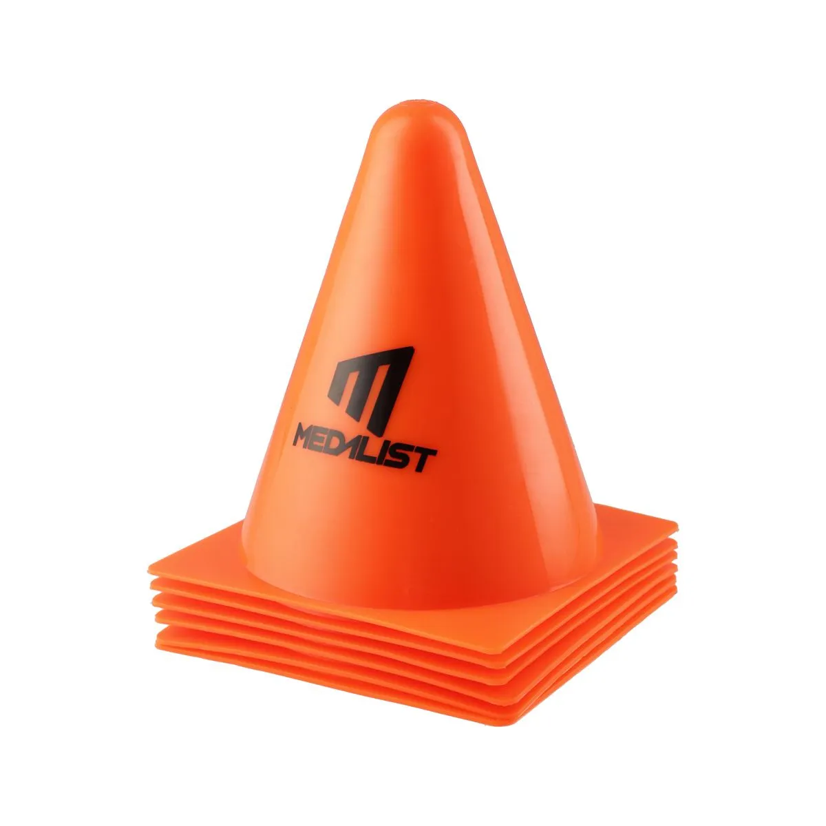 Medalist 15cm Cones for Agility Training - 6 Pack - Orange
