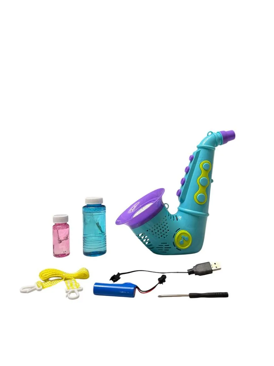 Kids Bubble Saxophone Toy - Cyan