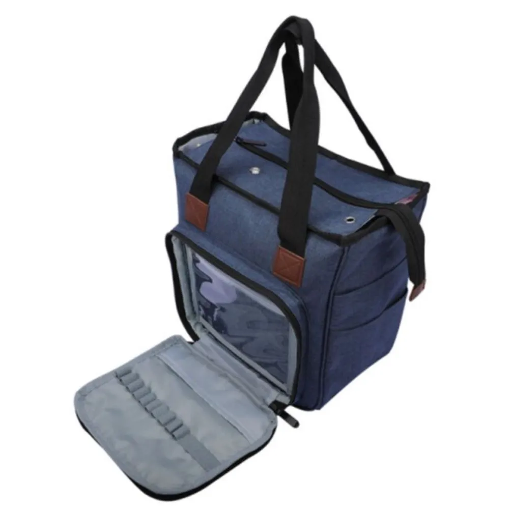 Craft Needlework Acessories Storage Bag - Crochet Hooks & Knitting Needles - Dark Blue