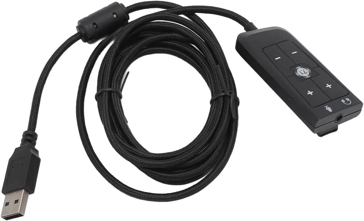 USB to 3.5mm Jack Audio Sound Card Adapter with Virtual Surround Sound