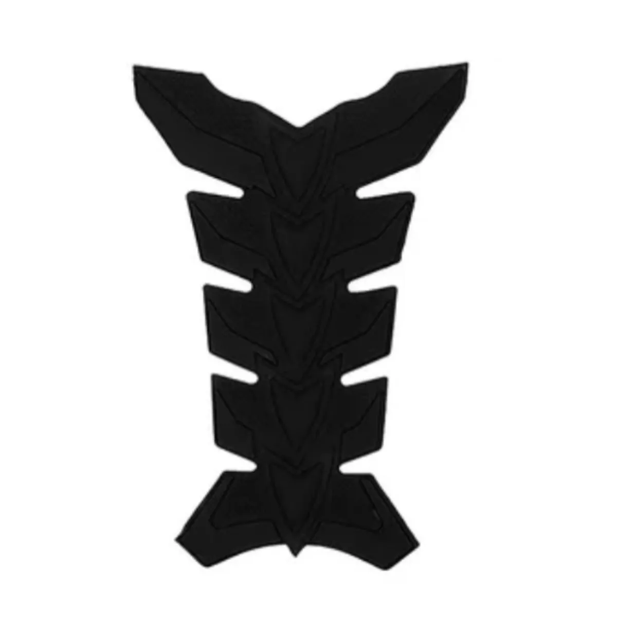 3D Rubber Motorcycle Fuel Tank Sticker Pad Universal Fit - Black